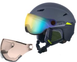 Relax Stealth Skihjelm med Visir | Ekstra Linse | Komfort & Sikkerhed