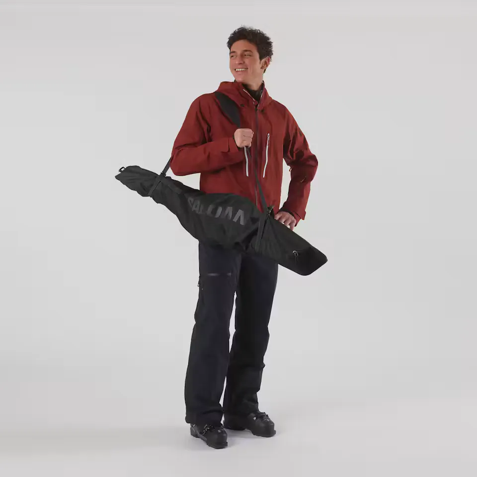 Sort Salomon Original skitaske til ét par ski med justerbar længde fra 160 til 210 cm