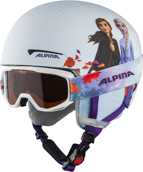 Alpina ZUPO Disney Frozen skihjelm med skibrille til børn