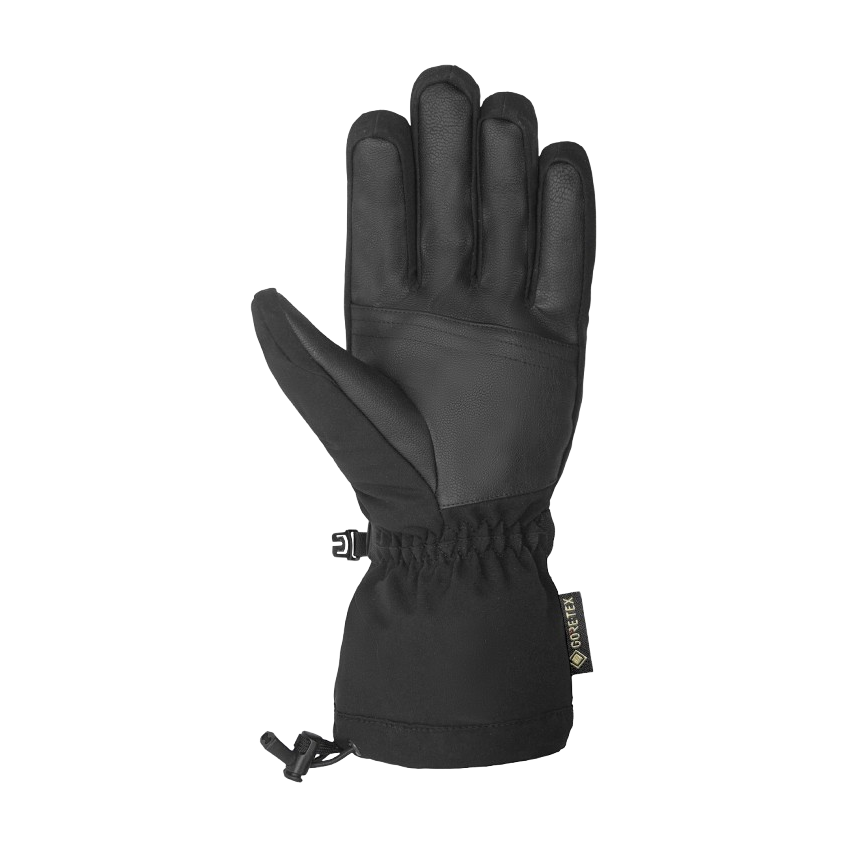 Sort skihandske fra Reusch med GORE-TEX-mærke og justerbar manchet