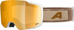 Alpina TAOS Q-Lite skibrille med S2 linse og hvid ramme til ski i sol og overskyet vejr