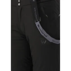 Sorte skibukser med aftagelige seler og Whistler-logo