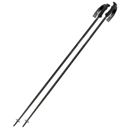 Fizan Storm Black Grey skistav i aluminium med sort og gråt design