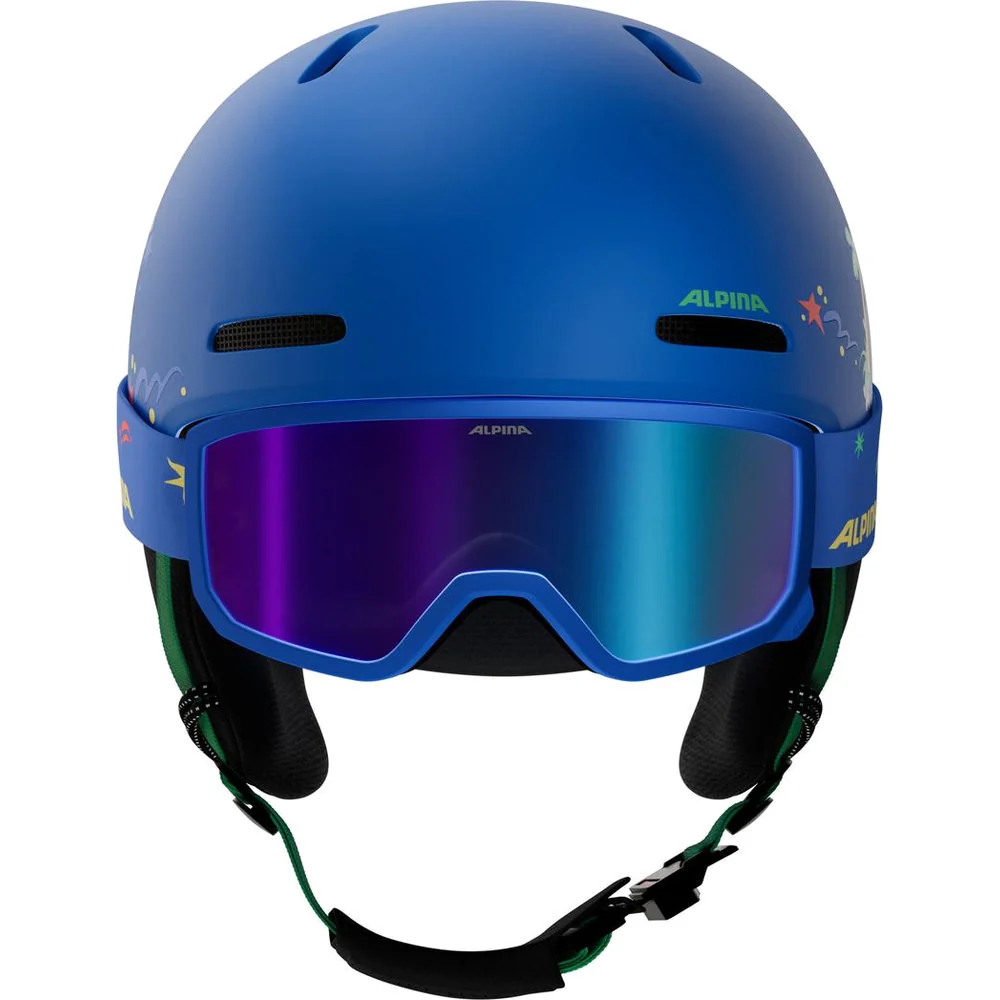 Alpina ZUPO 2 Lilo & Stitch skihjelm med matchende skibrille til børn