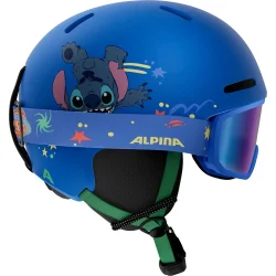 Alpina ZUPO 2 Lilo & Stitch skihjelm med matchende skibrille til børn