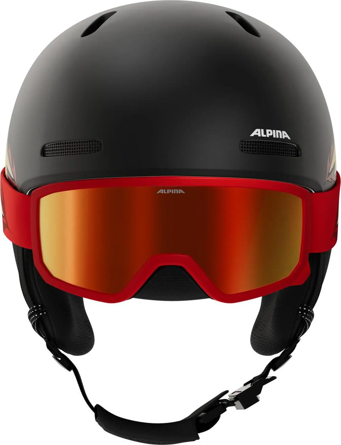 ALPINA ZUPO 2 Disney Set Cars sort skihjelm med matchende skibriller til børn