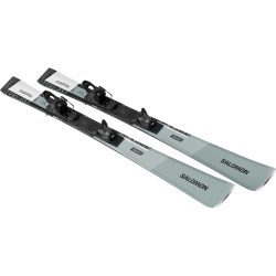 Salomon E S/MAX 8 carvingski med M10 GW L80-bindinger i sort og hvid