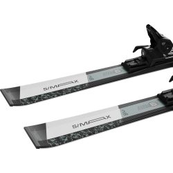 Salomon E S/MAX 8 carvingski med M10 GW L80-bindinger i sort og hvid