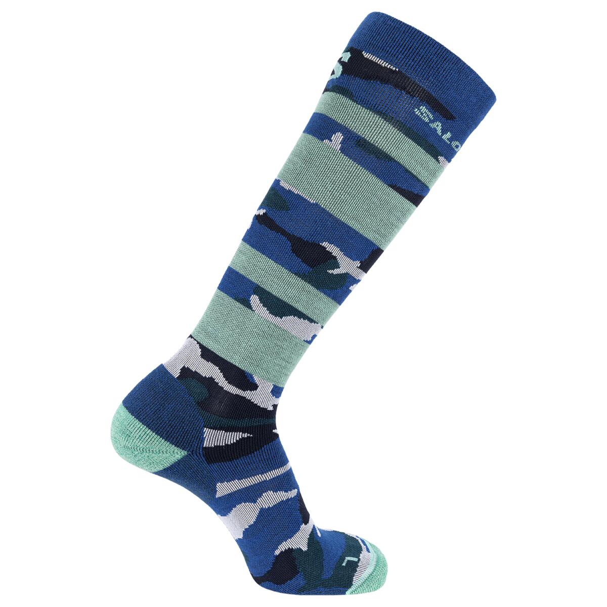 4: Salomon Qst Blank Socks (Farve: Blue/white/pacific, Størrelse: S)