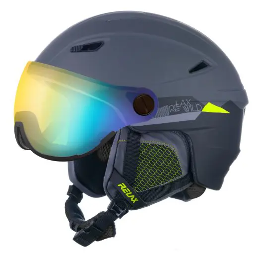 Relax Stealth Skihjelm (Farve: Gray, Black, Neon Yellow, Størrelse: 57)