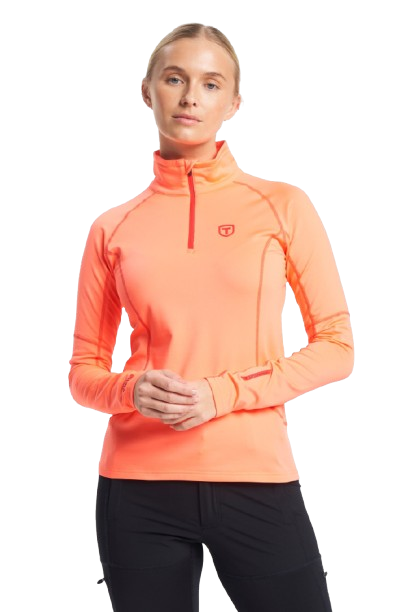 Tenson Txlite Half Zip Midlayer Dame (Farve: Orange, Størrelse: Xs)