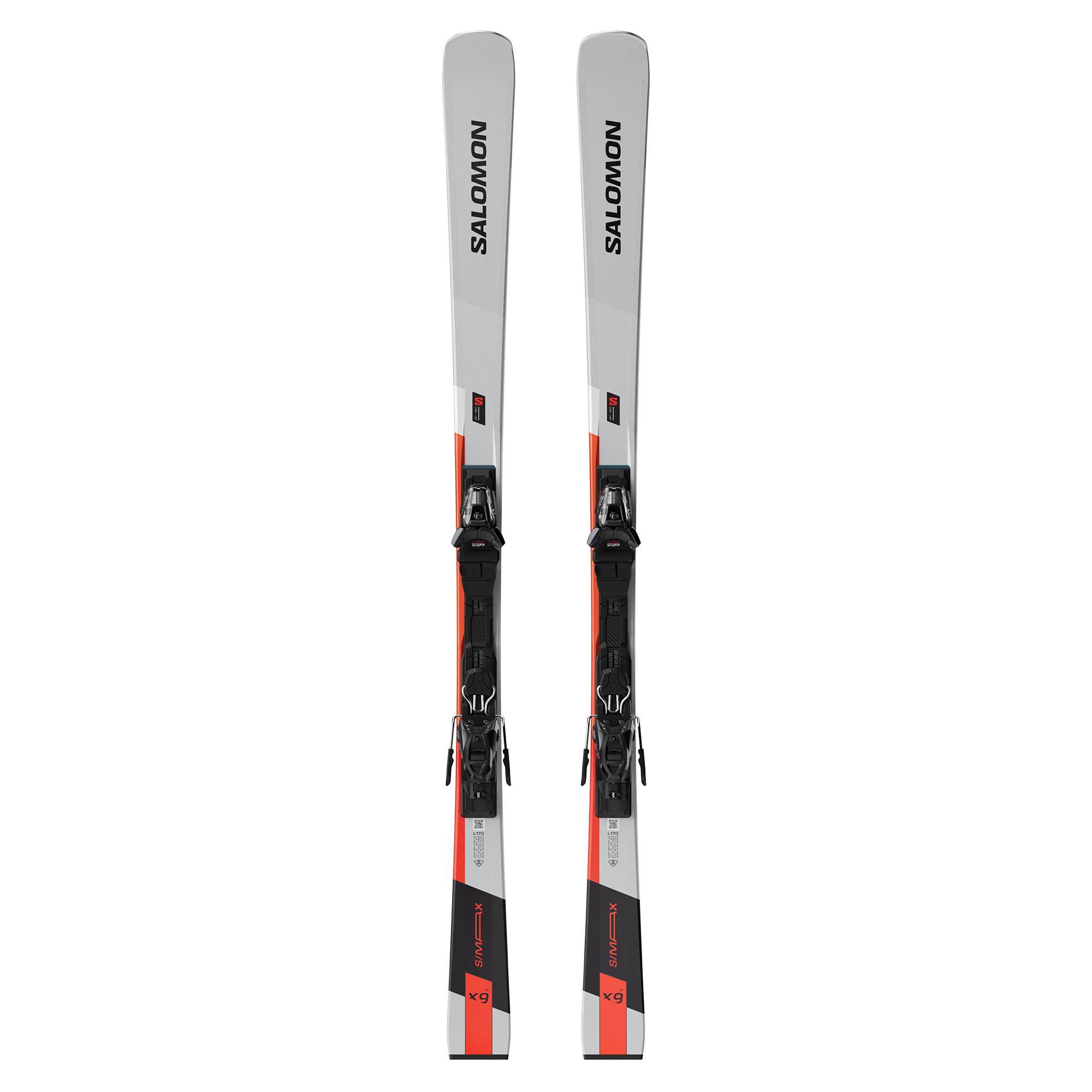 Salomon E S/max X9 Ti Ski Incl. M11 Gw Binding (Farve: Grå, Størrelse: 160)