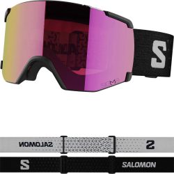 Salomon S/View SIGMA skibrille black med S2 poppy red spejllinse til ski i sol og overskyet vejr